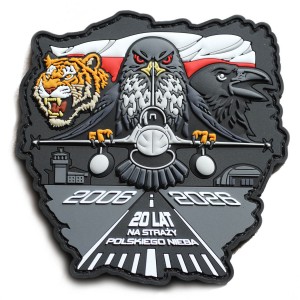 Naszywka 3D z oboma rzepami 20 lat F-16 na straży polskiego nieba