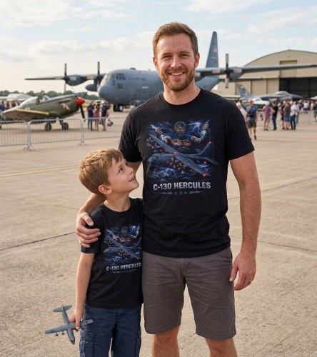 Koszulka C-130 HERCULES ojciec z synem