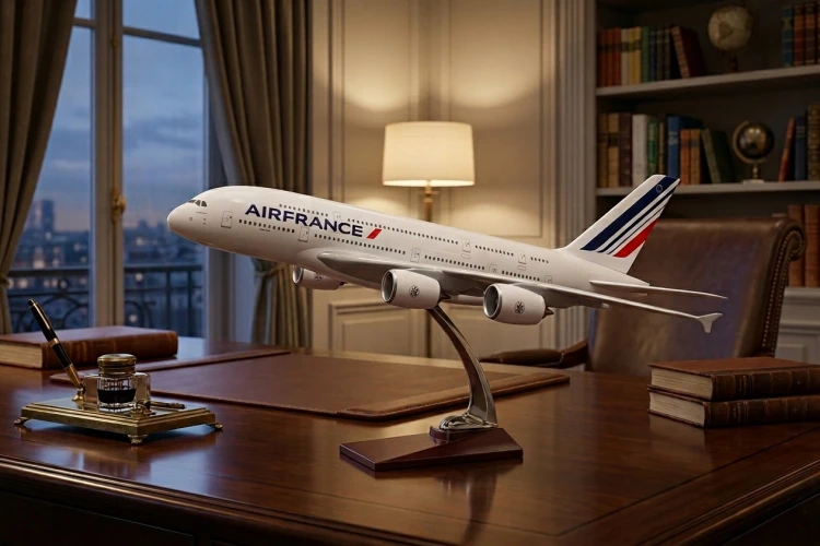 Airbus A380 Air France w gabinecie na biurku