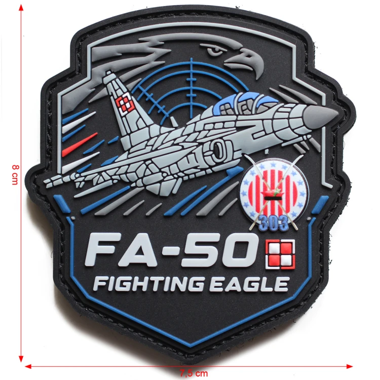 Naszywka FA-50 PVC wymiary