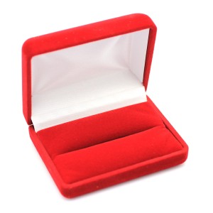 Etui flokowane czerwone jednorzędowe