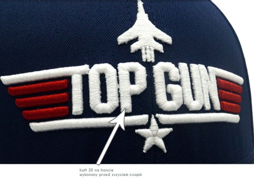 Czapka baseballowa Top Gun z napisem 3D na froncie
