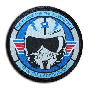 Naszywka Top Gun ICEMAN nadruk DTF na rzepie