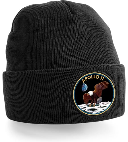 Czarna czapka Apollo 11
