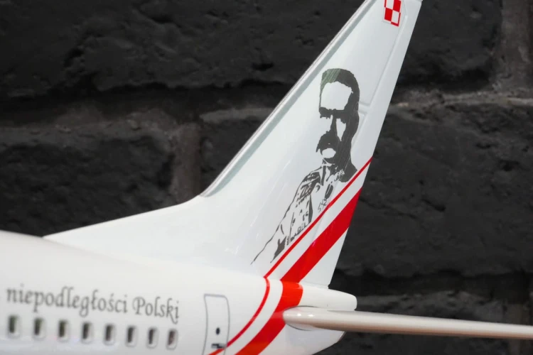 Boeing 737 Rządowy Piłsudski powiększenie tyłu