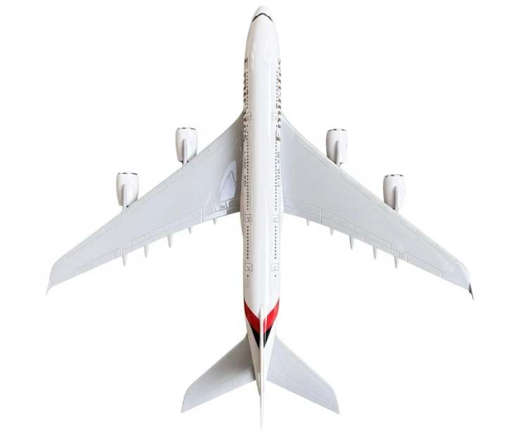 Airbus A380 Emirates od góry