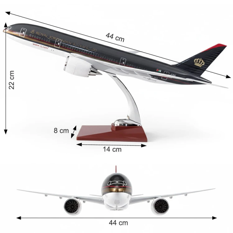 Boeing 787 Dreamliner Royal Jordanian wymiary