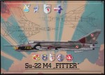 Aluminiowy obraz retro myśliwiec Su-22 Fitter z jednostkami
