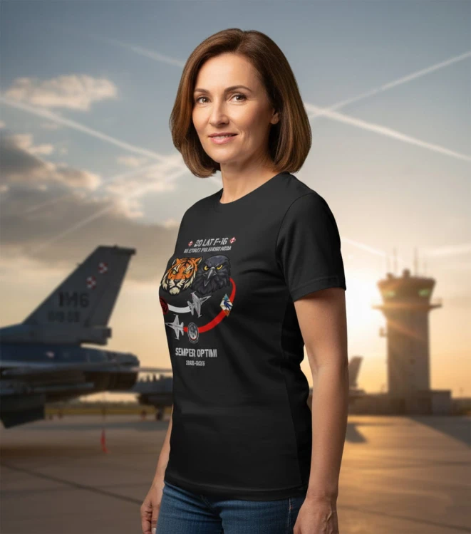 Koszulka 20 lat F-16 tygrys i jastrząb kobieta