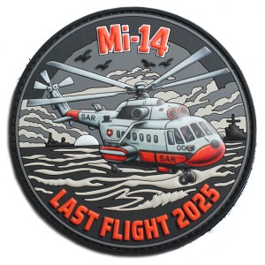 Naszywka guma 3D z oboma rzepami śmigłowiec Mi-14 w wersji SAR