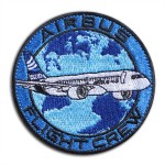 Haftowana naszywka załogi lotniczej Airbusa