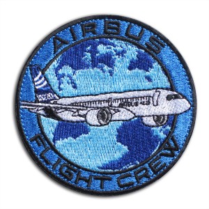 Haftowana naszywka załogi lotniczej Airbusa