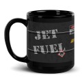 Czarny kubek JET FUEL ucho po lewej