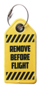 Zawieszka bagażowa do walizki Remove Before Flight identyfikator